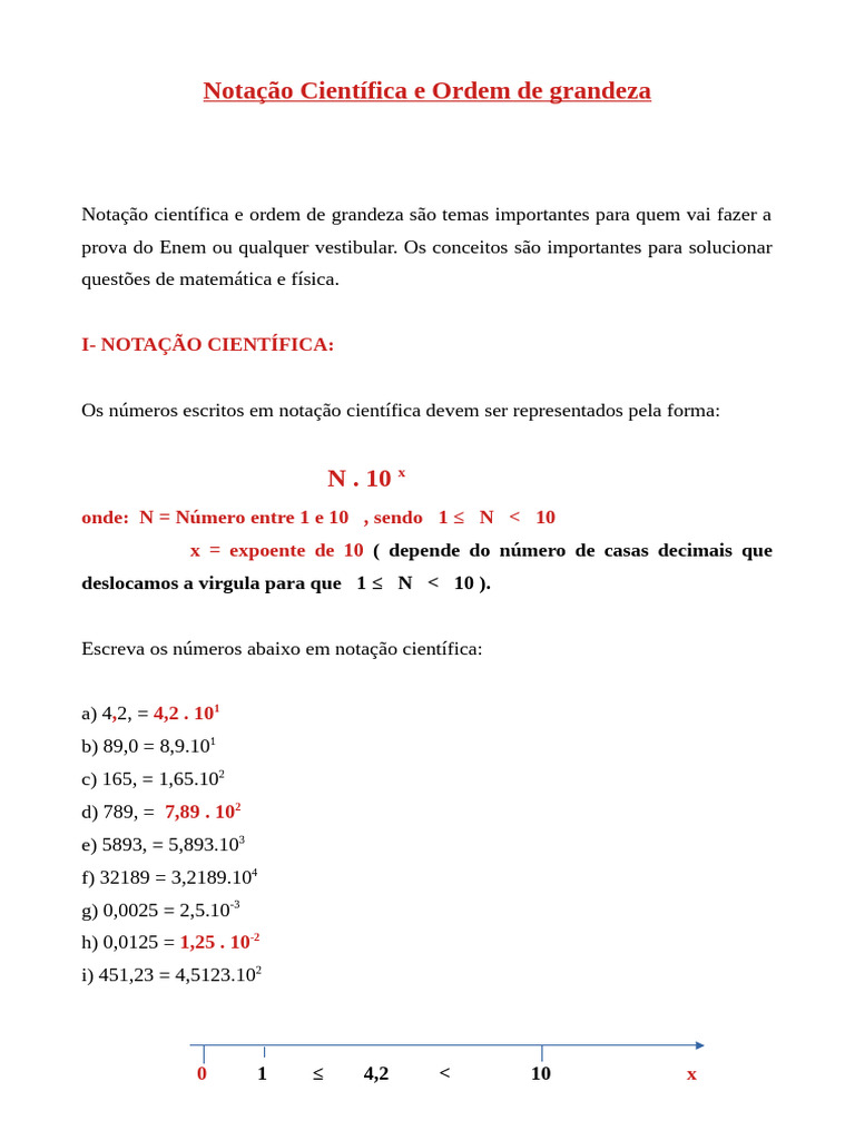 Notação Científica e Ordem de Grandeza | PDF