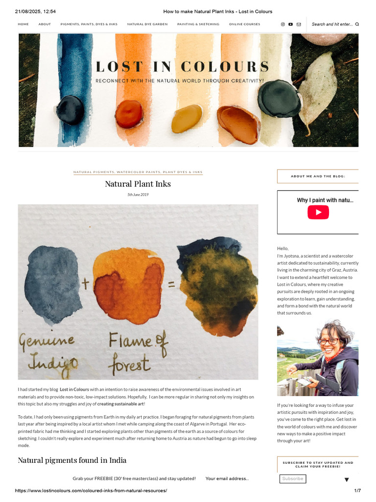 Making Natural Inks from Plants | PDF | Ink | Paint