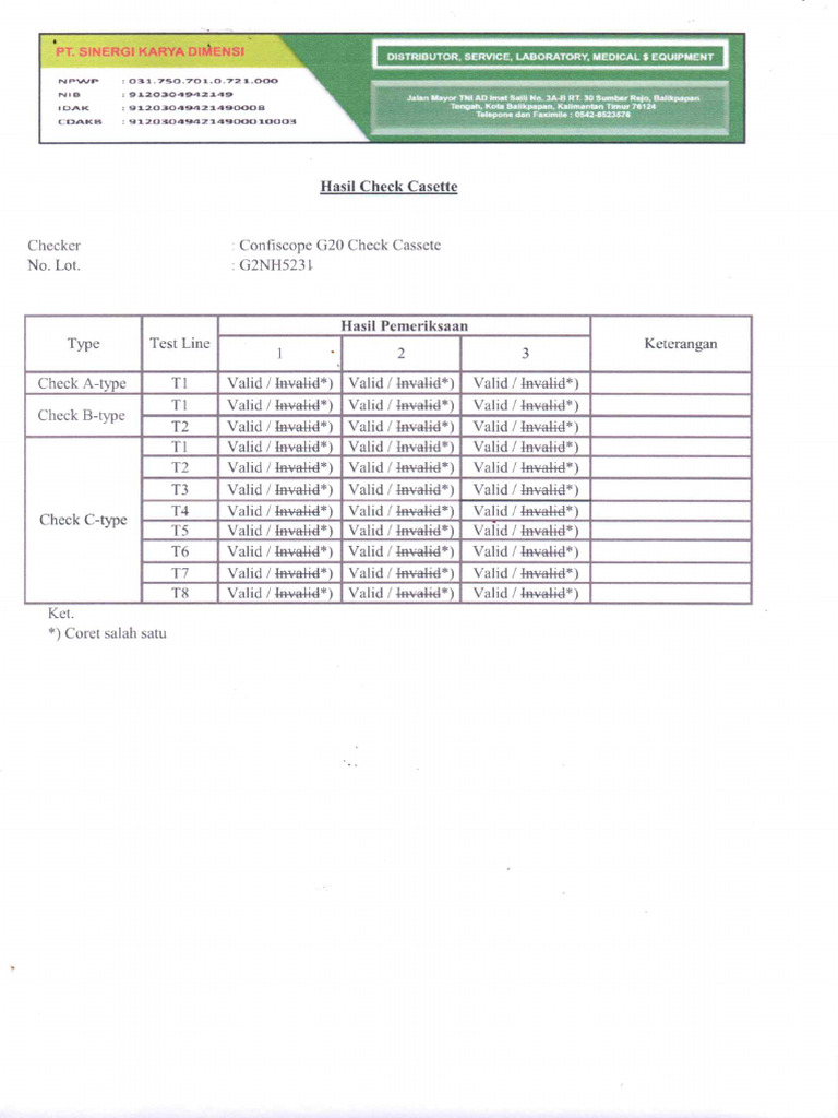 Hasil Test | PDF