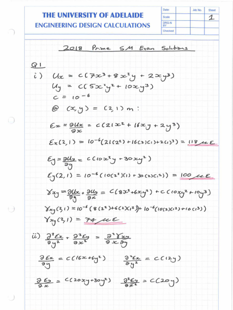 2018 Prime Solutions Exam Advance Mechanics of Materials | PDF