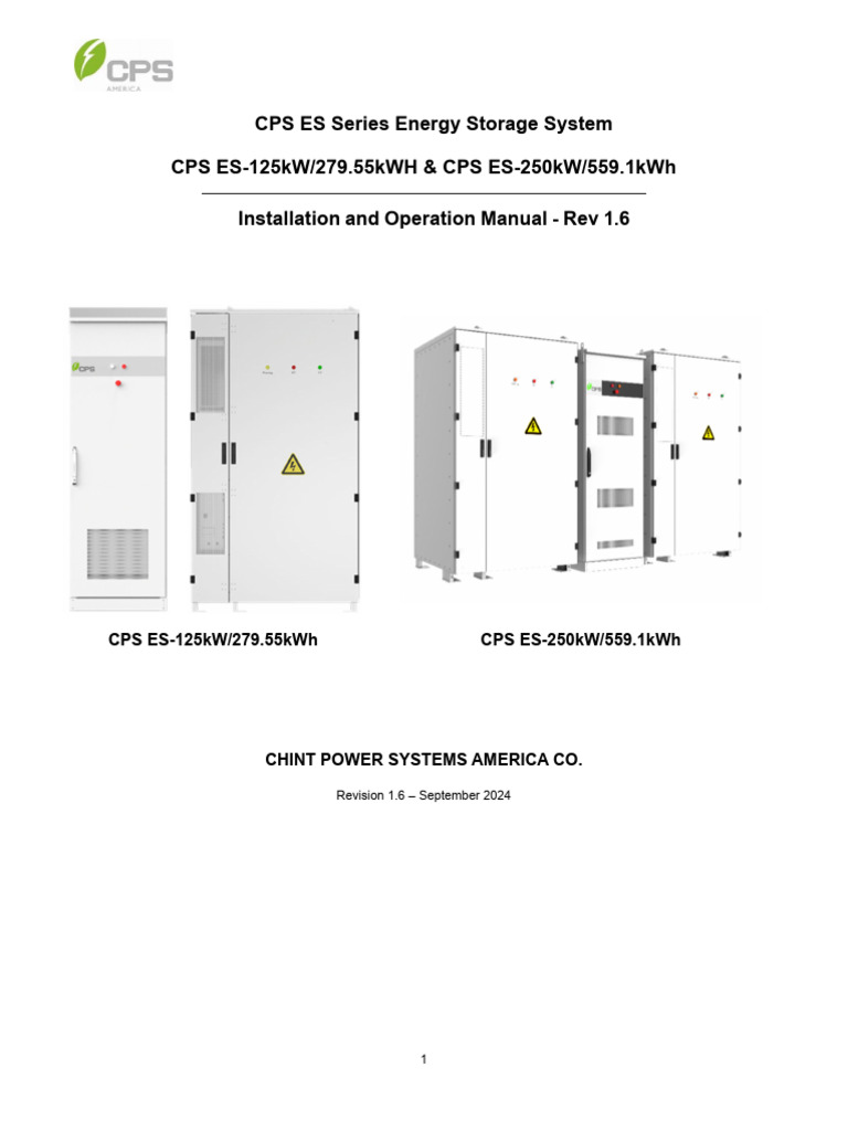 CPS 250kW Inverter Manual PDF | PDF | Power Inverter | Direct Current