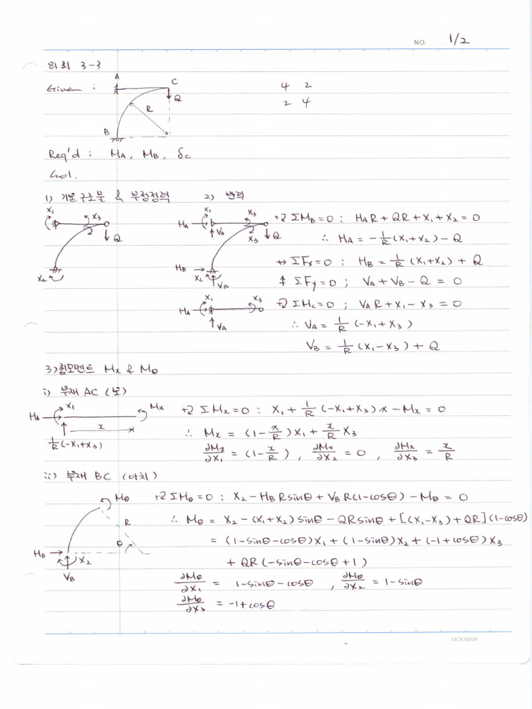 Bending Moments and Forces Analysis | PDF