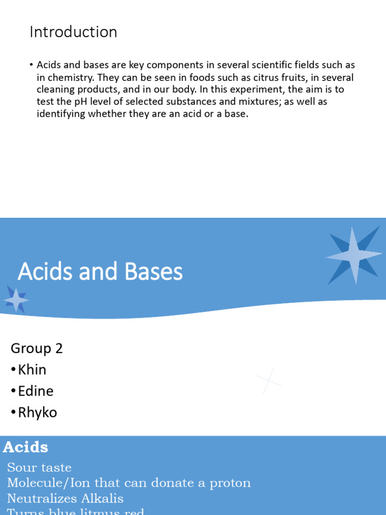 pH Testing of Acids and Bases Experiment | PDF