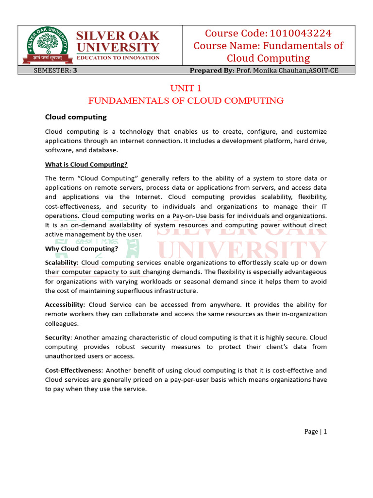 Cloud Computing Fundamentals Overview | PDF | Cloud Computing ...