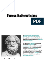 Famous Mathematicians