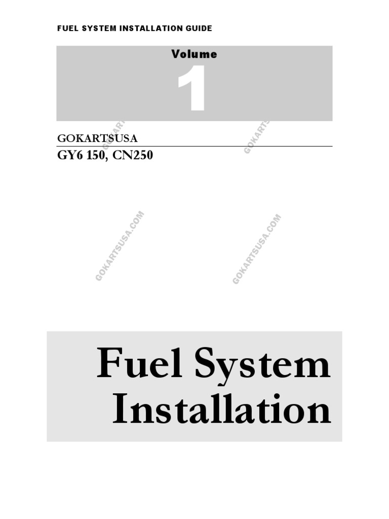 Fuel System Installation GY6 150, CN250 PDF Carburetor Fuels