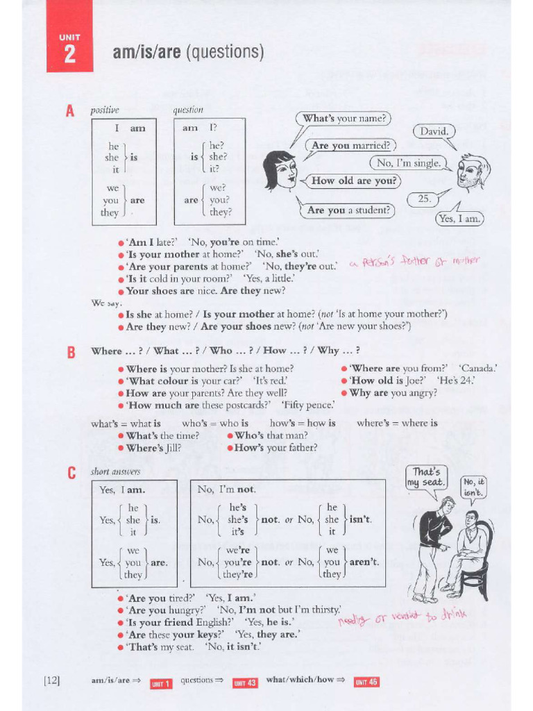 Questions (Am, Is, Are) | PDF
