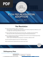 Fee Resolution Adoption