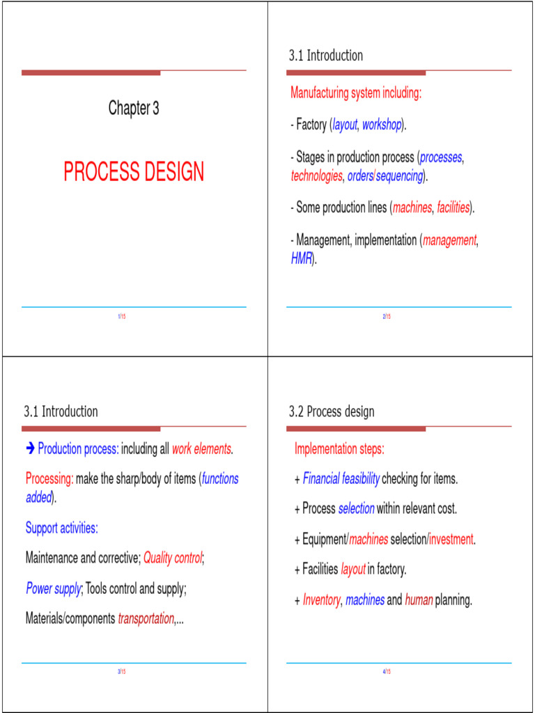 Process Design in Manufacturing Systems | PDF | Cheque | Automation