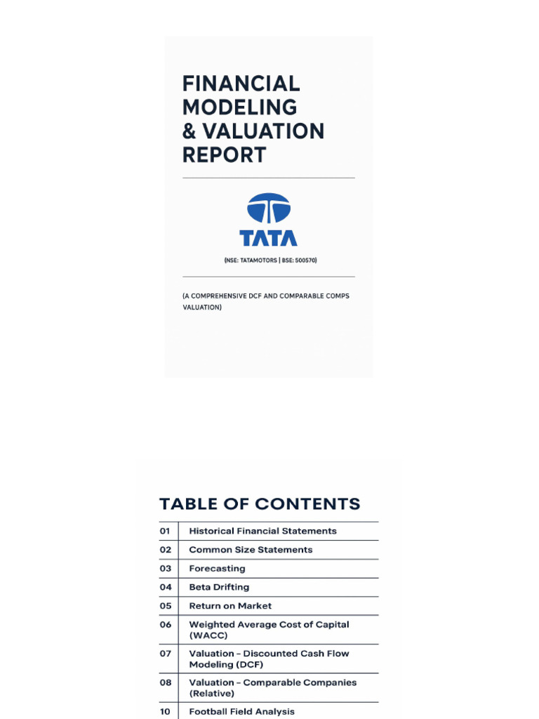 Tata Motors - Financial Modelling & Valuation | PDF | Cost Of Capital ...