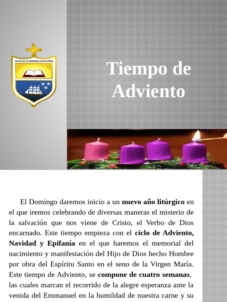 Tiempo de Adviento: Esperanza y Conversión | PDF | Cristo (título ...