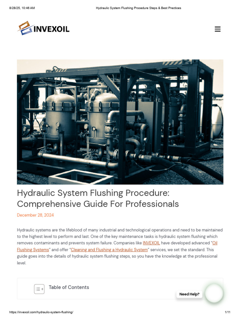 Hydraulic System Flushing Guide | PDF | Filtration | Leak