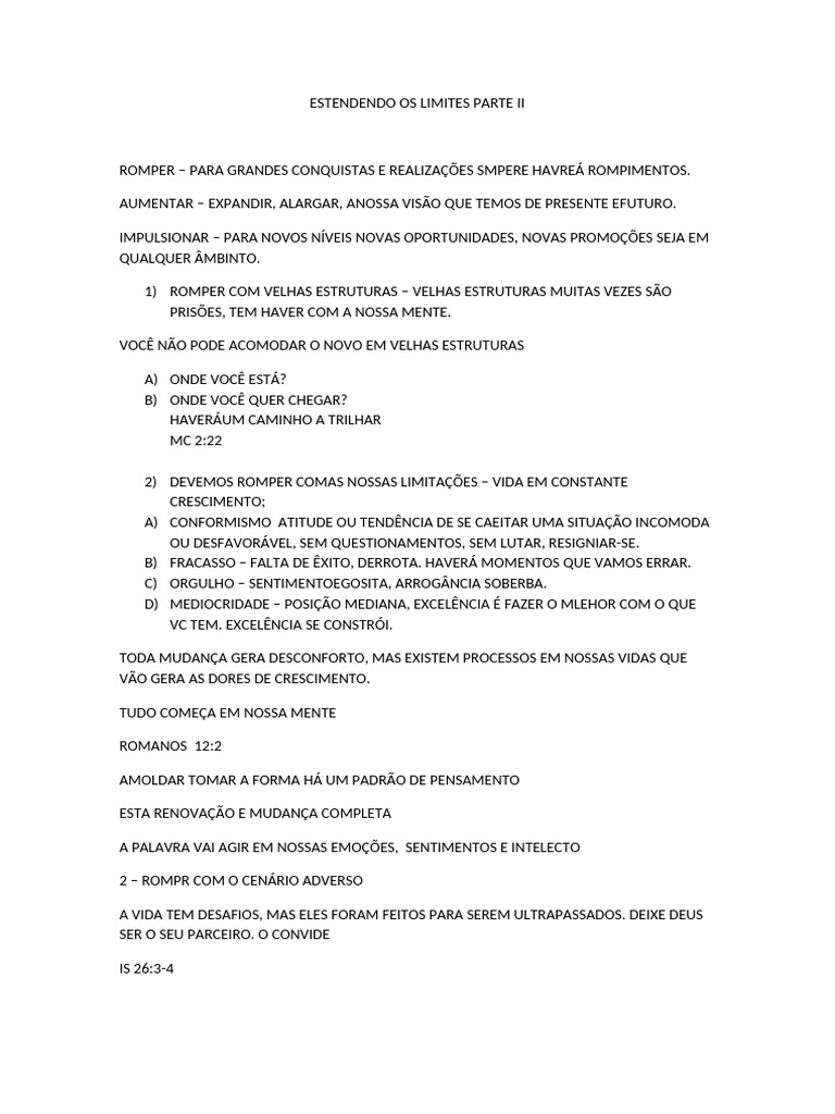 Estendendo Os Limites Parte II | PDF