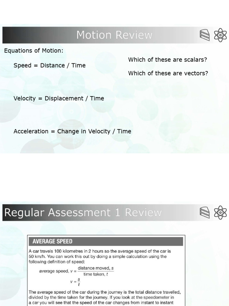 Equations of Motion in G10 Physics | PDF