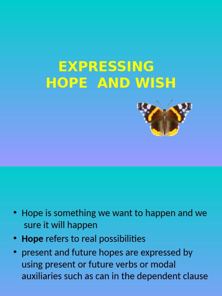 Expressing Hope and Wish | PDF