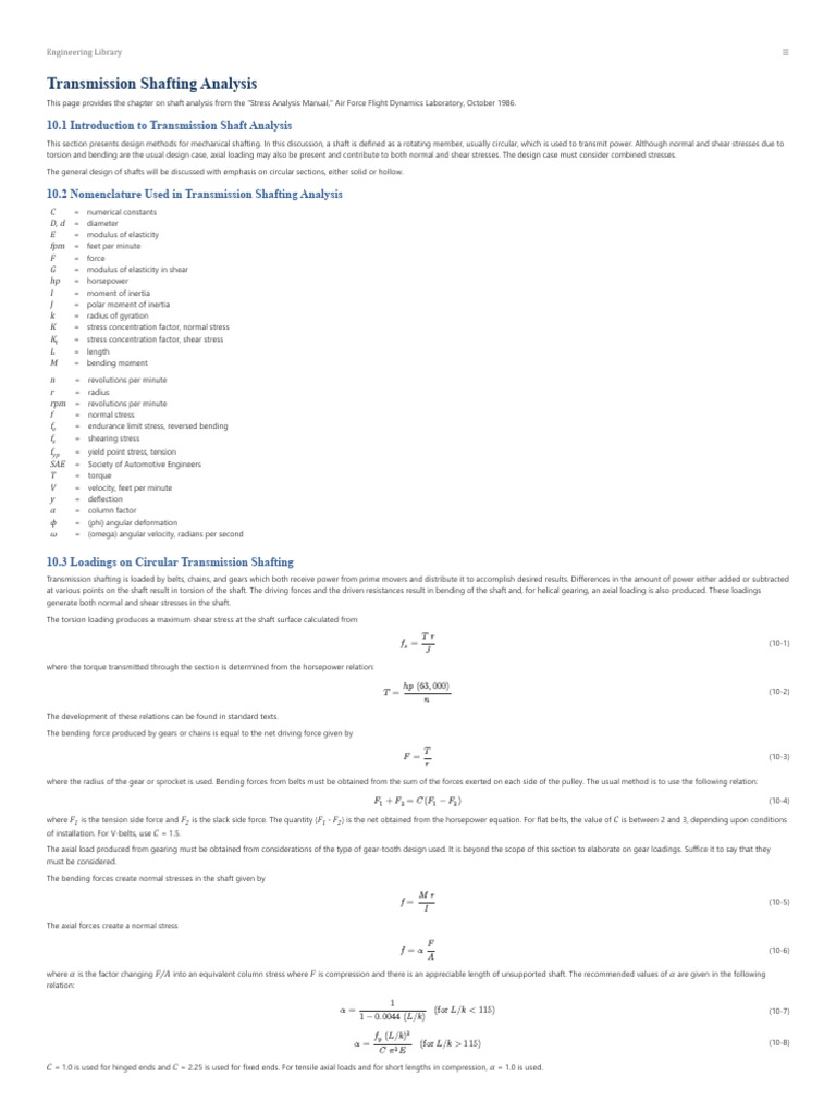Shaft Analysis _ Engineering Library | PDF | Strength Of Materials ...