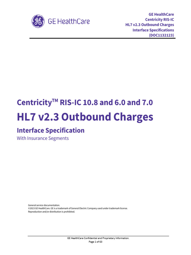 Centricity RIS-IC HL7 Outbound Charges | PDF | File Transfer Protocol ...