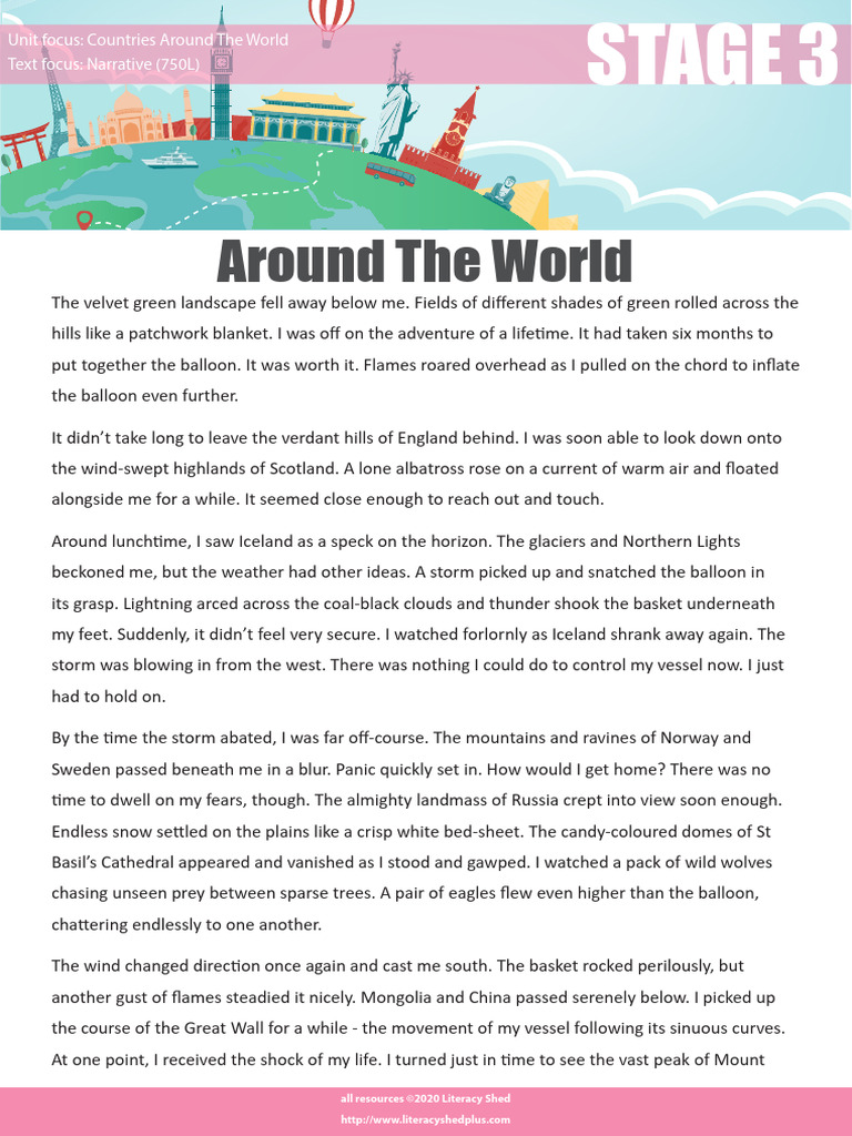 Balloon Adventure Across Countries | PDF | Earth Sciences