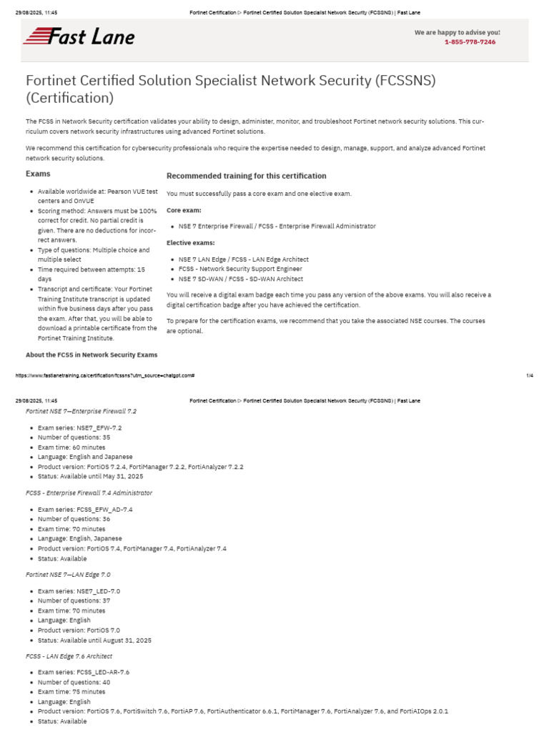 Fortinet Certification Path Overview | PDF | Qualifications | Tests