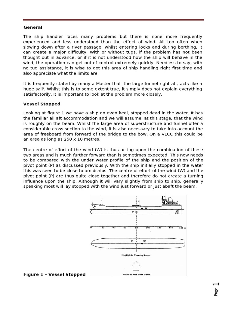 Understanding Wind Effects on Ship Handling | PDF | Ships | Force