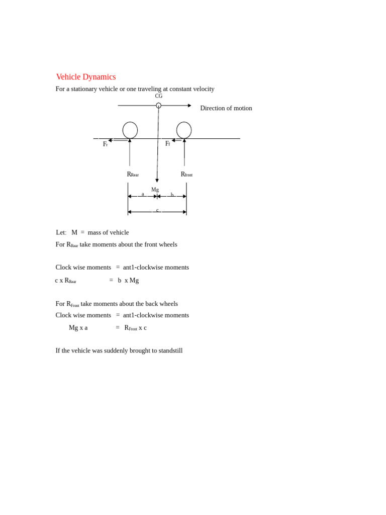 Vehicle Dynamics: Braking Forces Analysis | PDF | Brake | Classical ...