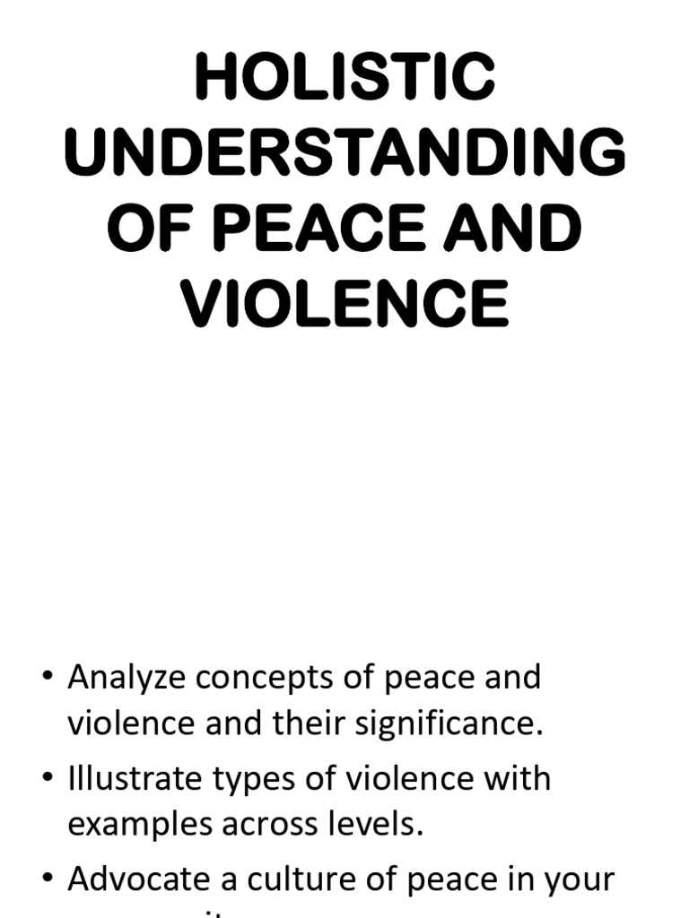 Holistic Peace and Violence Insights | PDF | Violence | Peace