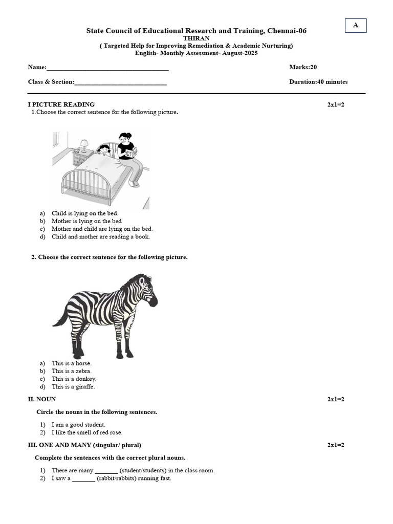 Nurturing Sentences Assessment Guide | PDF | Grammatical Number ...