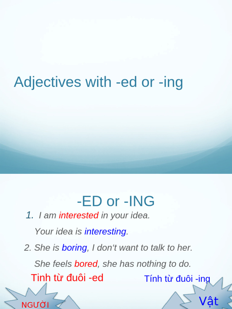 Understanding -ed and -ing Adjectives | PDF
