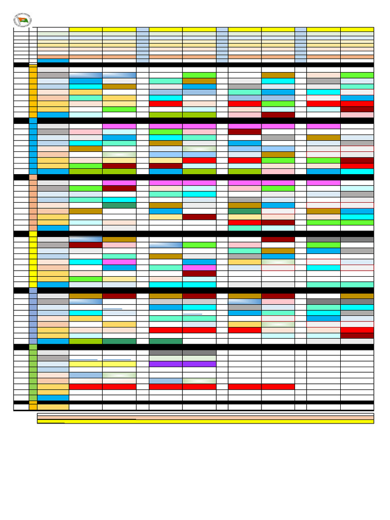 Consolidated Class Time Table For Week Commencing 04 Aug 2025 | PDF ...