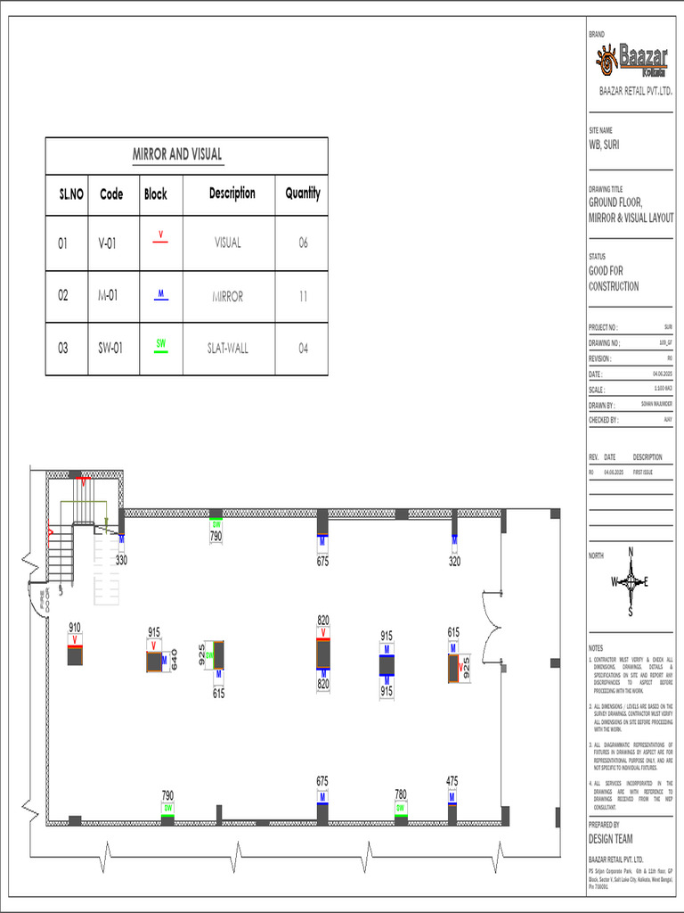 Mirror & Visual Layout Drawings | PDF