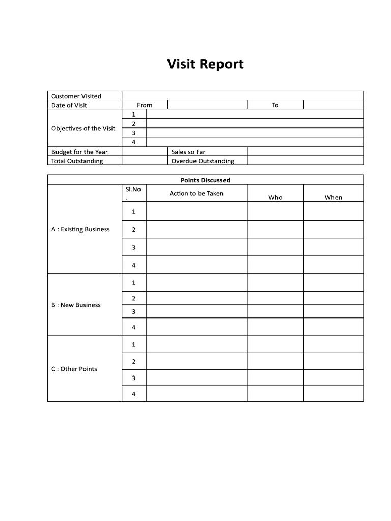 Visit Report | PDF