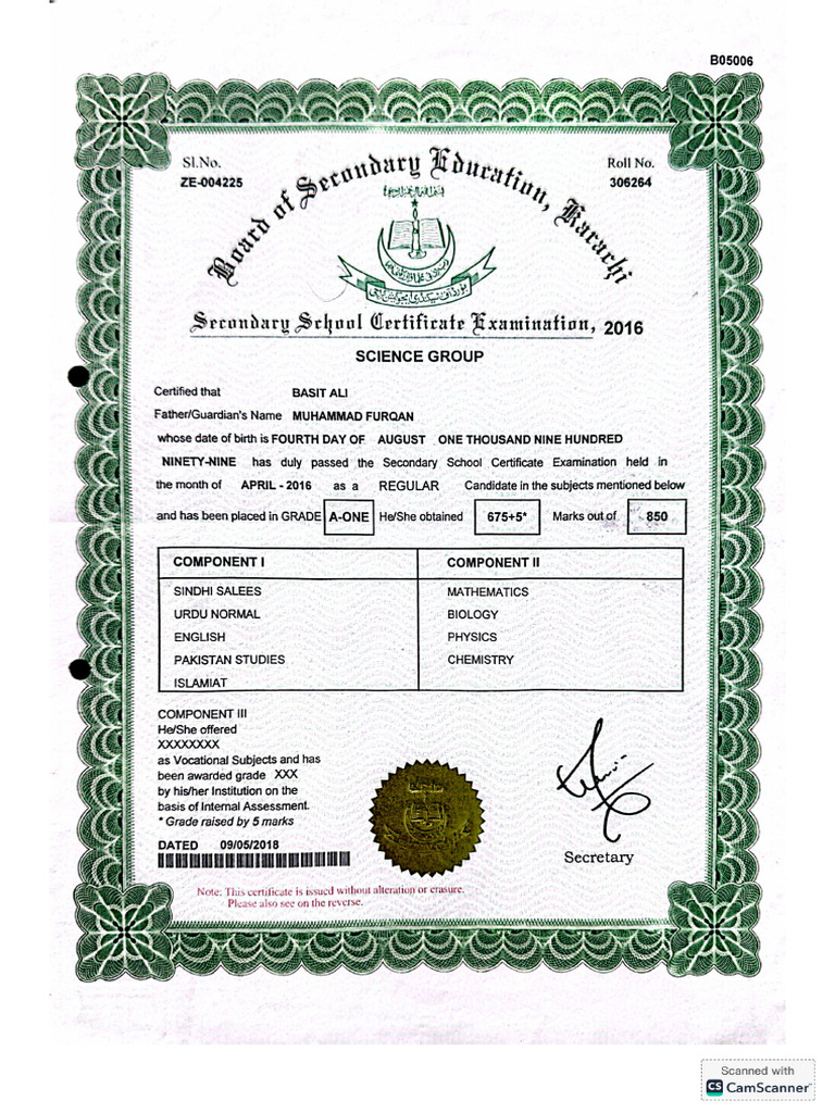 Matriculation | PDF