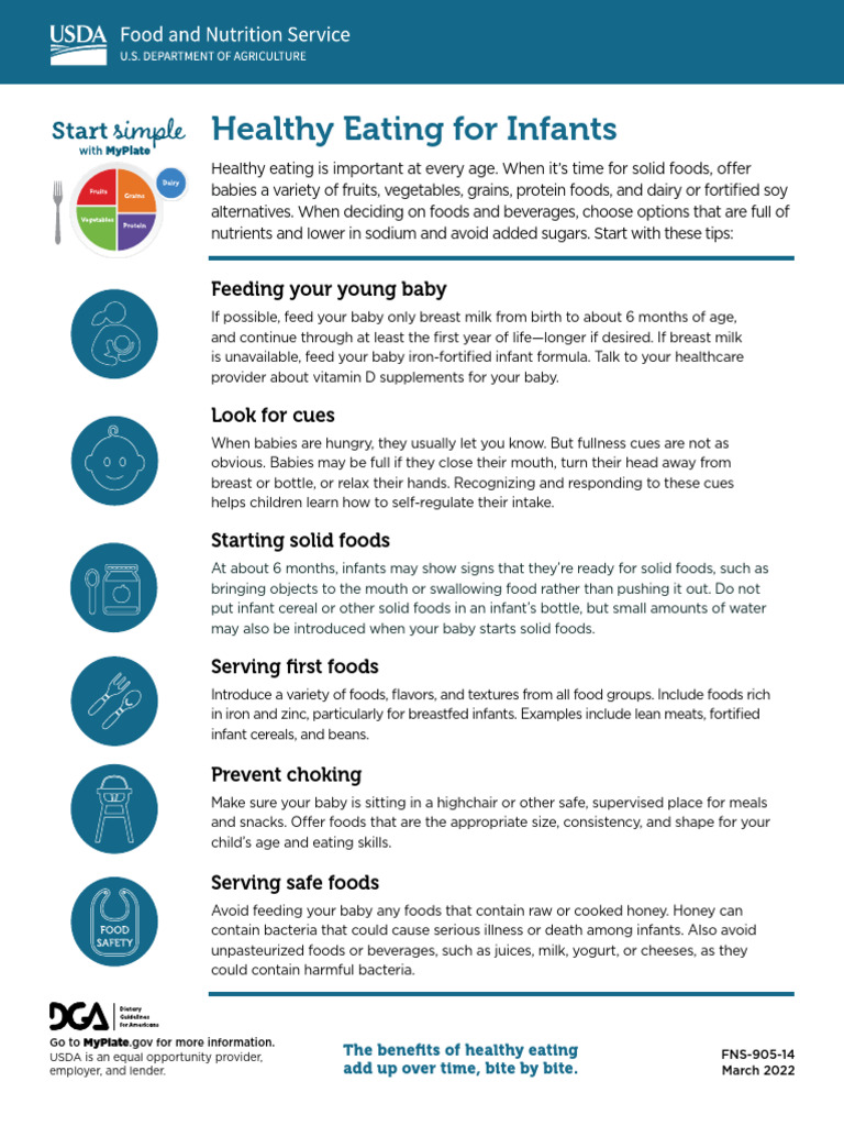 Infant Healthy Eating Guidelines | PDF | Foods | Infants