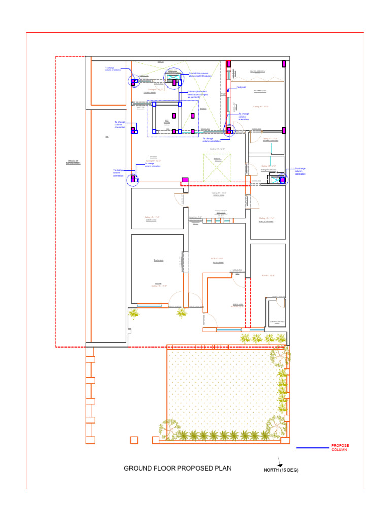 Ground Floor Column Reoriented | PDF | Building Engineering ...