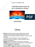 Variatiile Activitatii Solare-factor de Modificare a Echilibrului Climatic