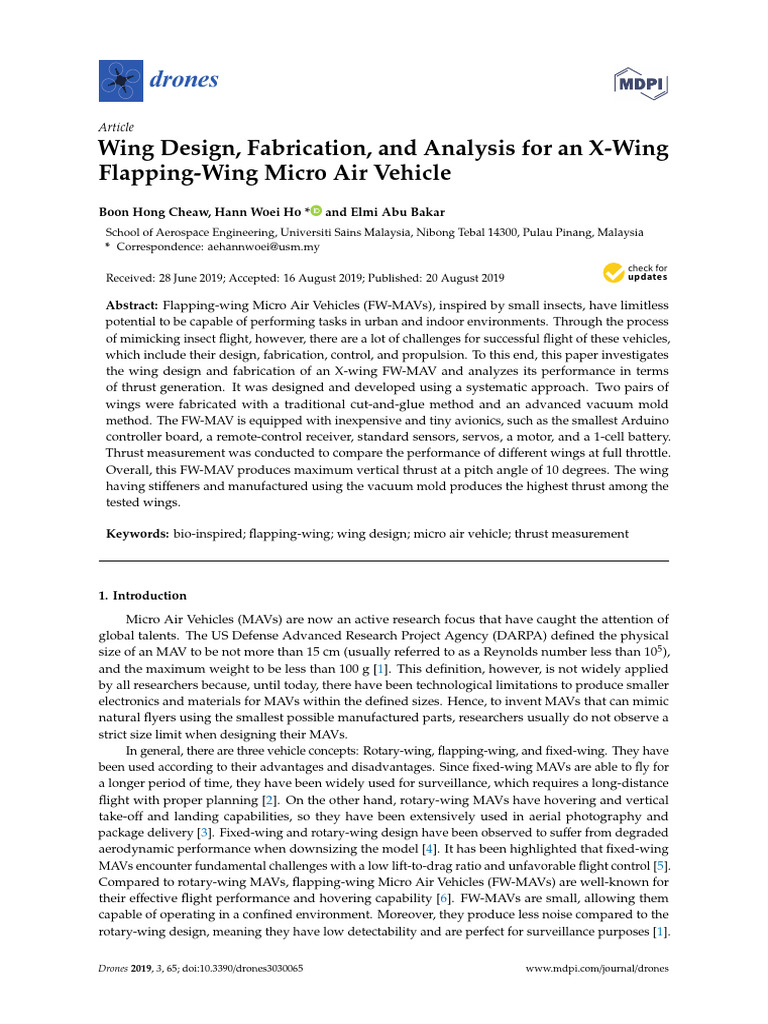 Wing Design Fabrication and Analysis For | PDF | Flight | Aircraft