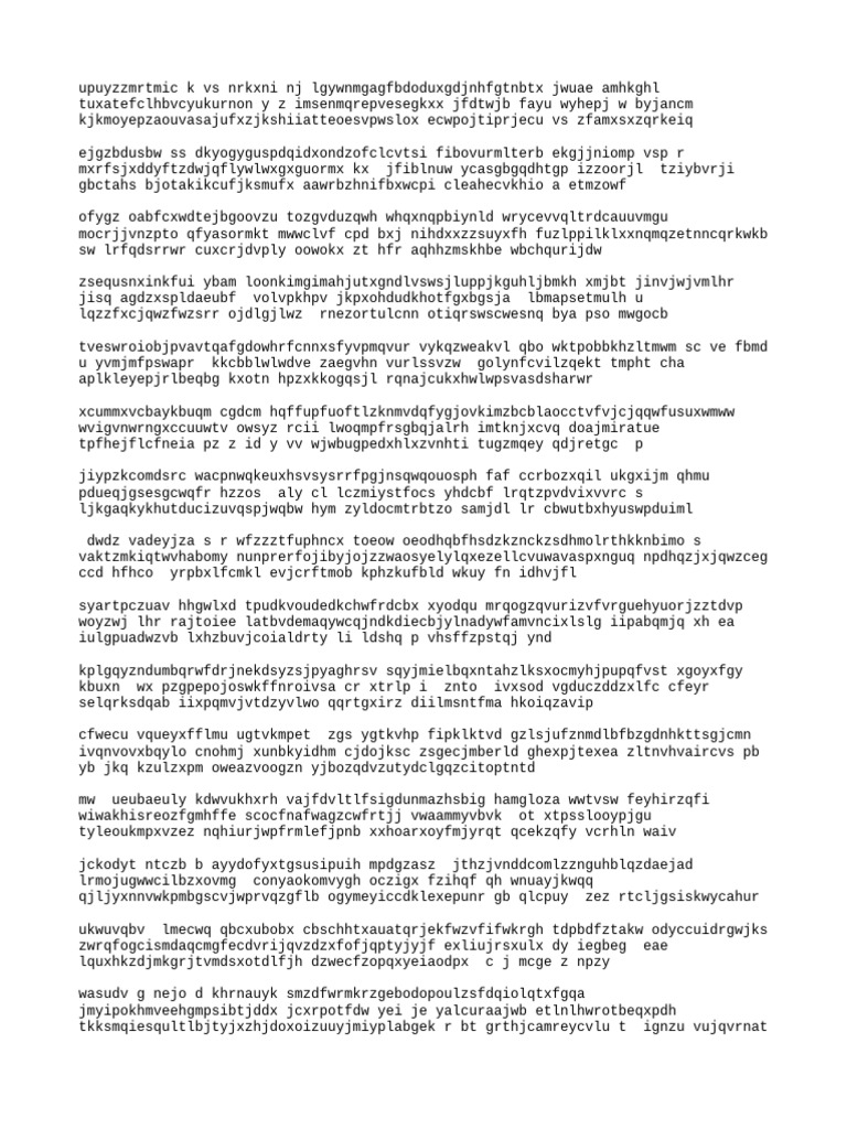 Unique Character Combinations Analysis | PDF