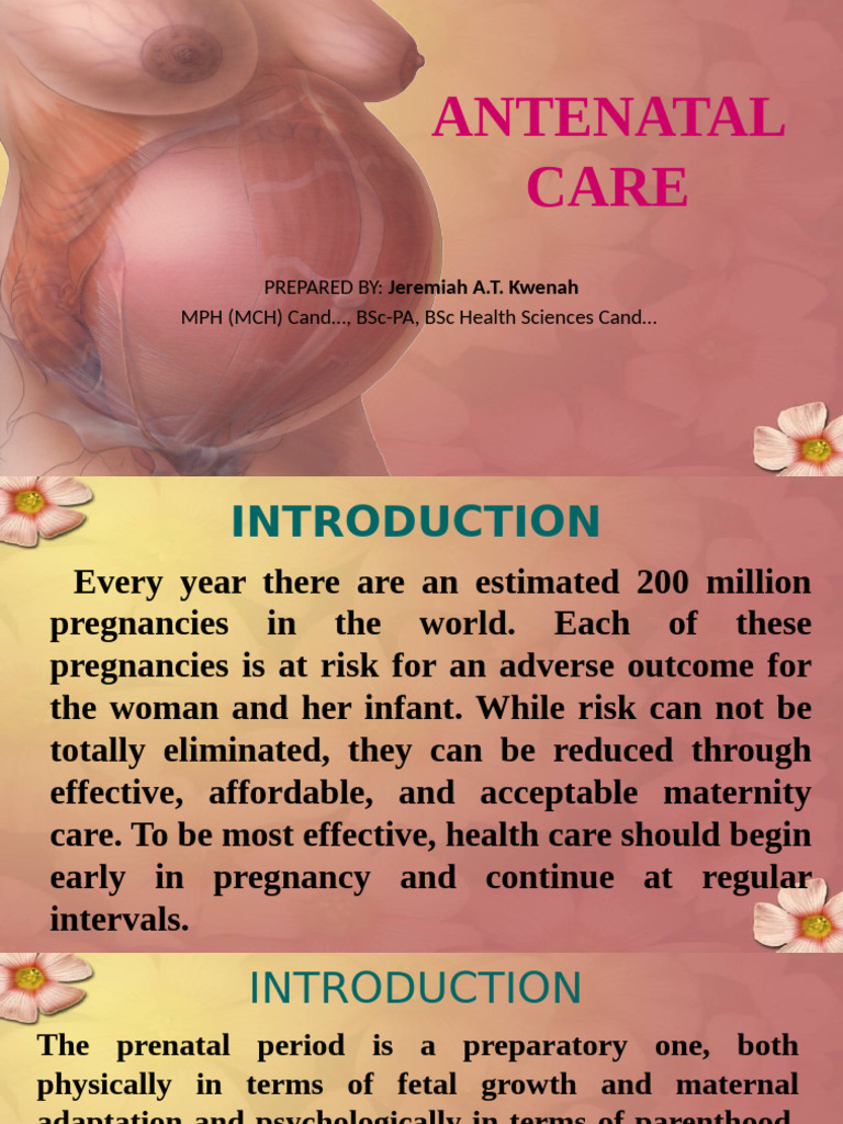 Essential Antenatal Care Guide | PDF | Pregnancy | Prenatal Development