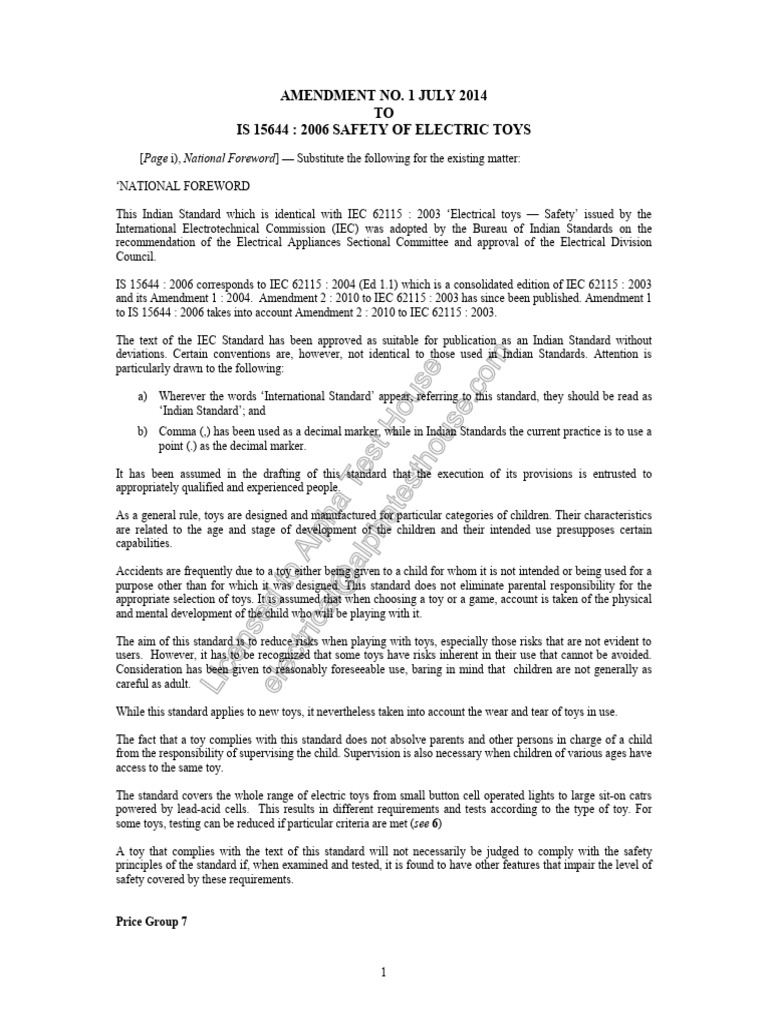 Is 15644 A1 Alpha | PDF | International Electrotechnical