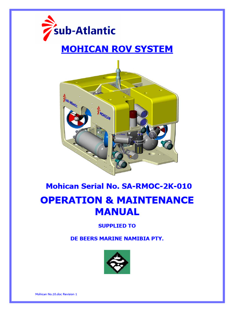 Mohican ROV System Manual | PDF | Power Supply | Rectifier