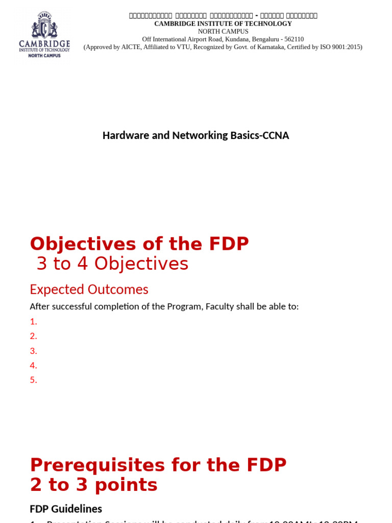 FDP Format | PDF