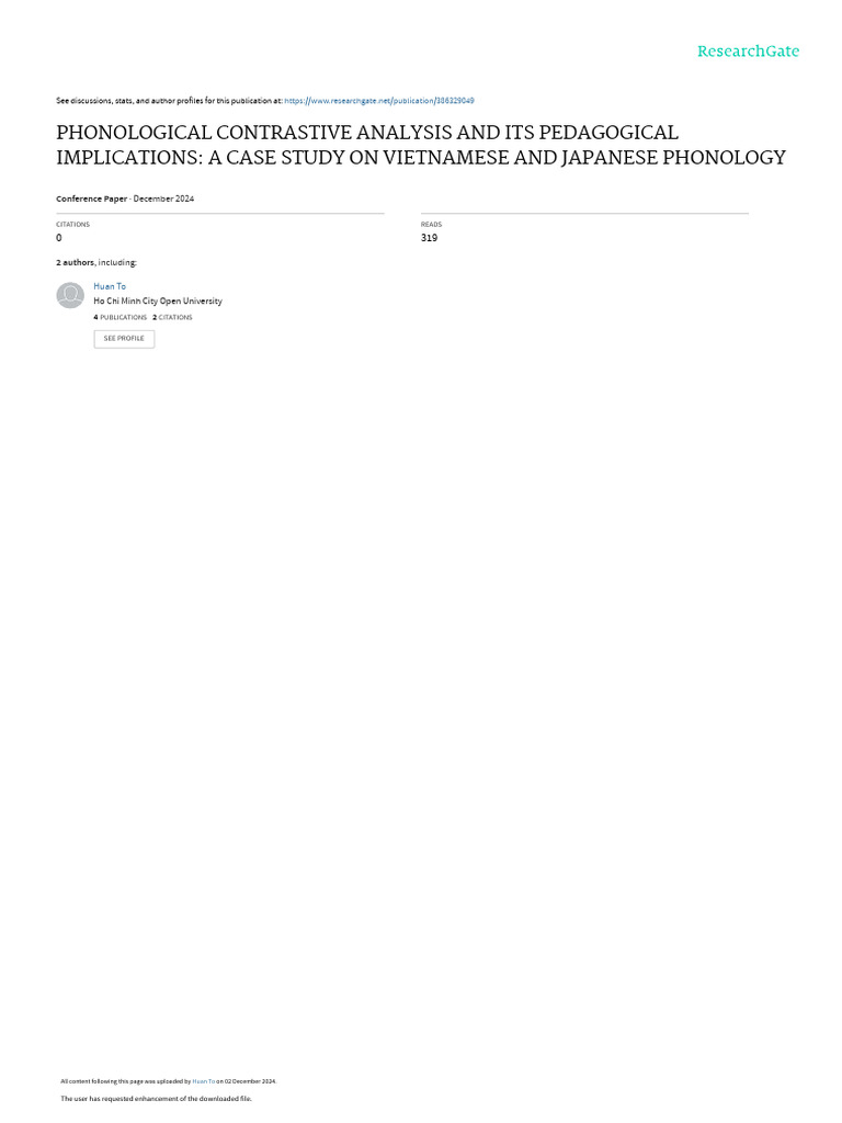 Phonological Contrastive Analysis and Its Pedagogical Implications - A ...
