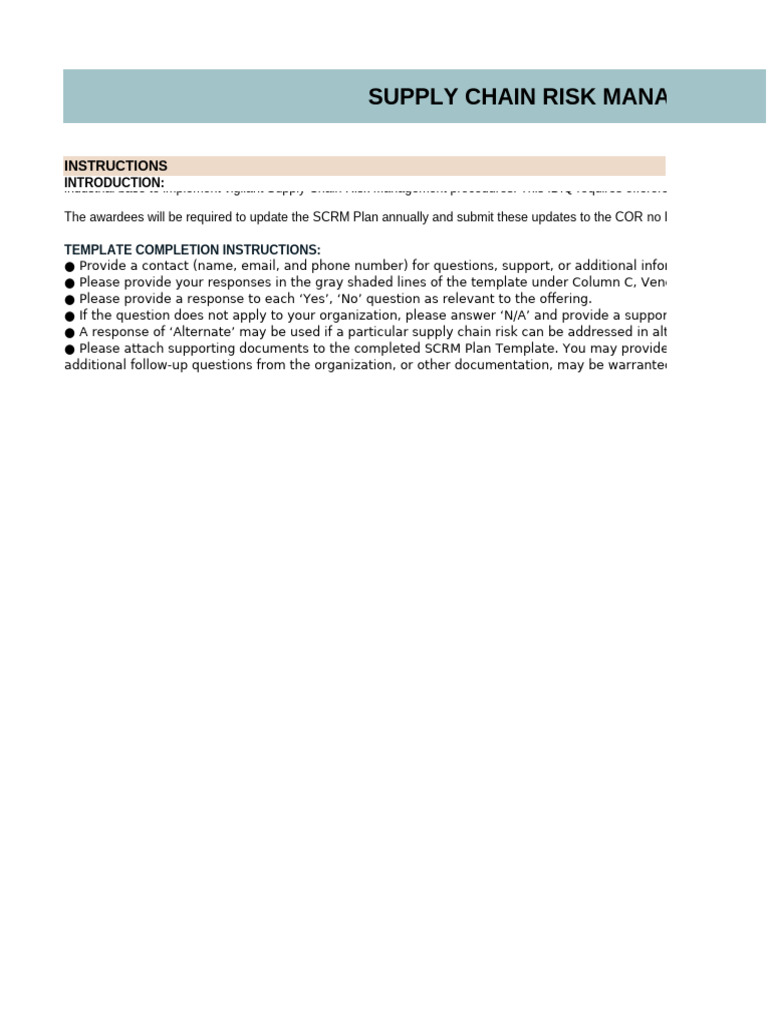 PBS EV - Vendor SCRM Plan Template | PDF | Computer Security | Security