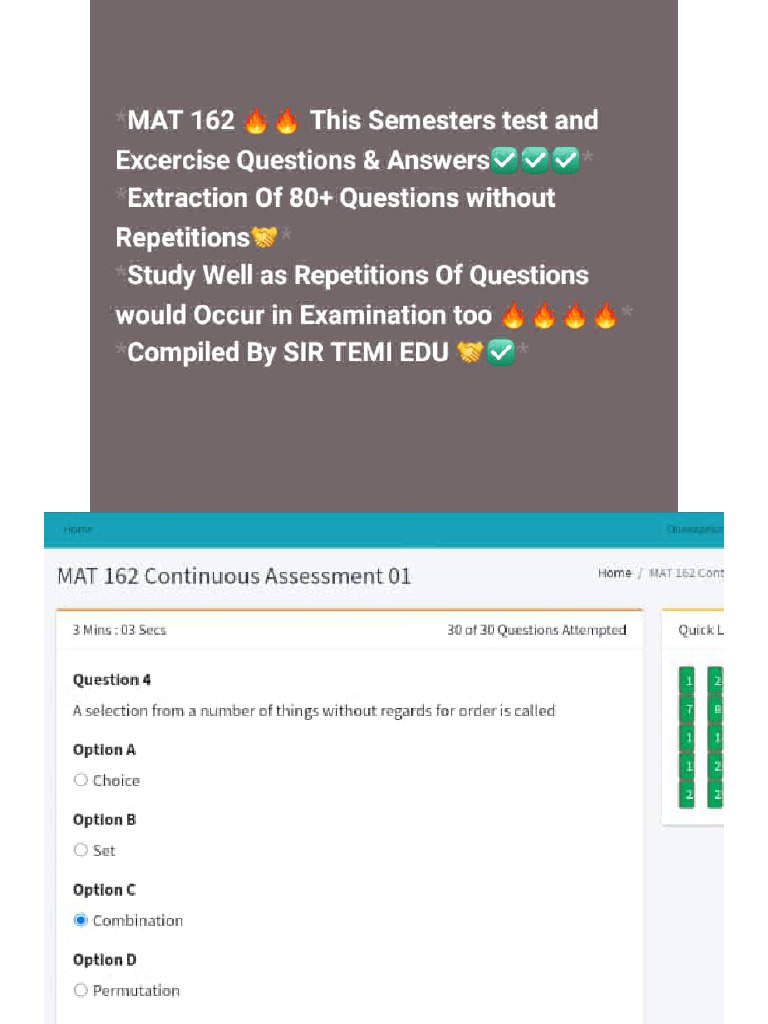 Mat 162 Oer by Sir Temi Edu | PDF