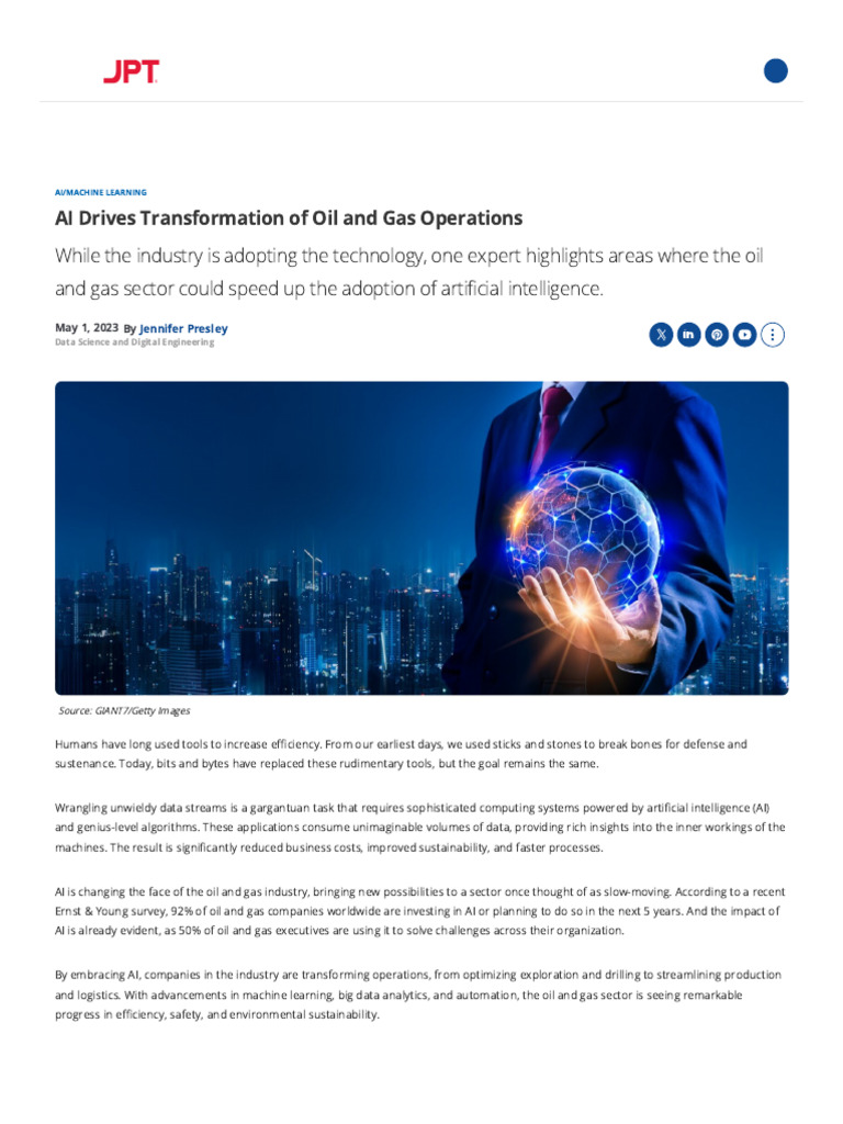 AI's Impact on Oil and Gas Operations | PDF | Artificial Intelligence ...