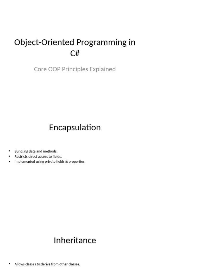 OOP Concepts | PDF