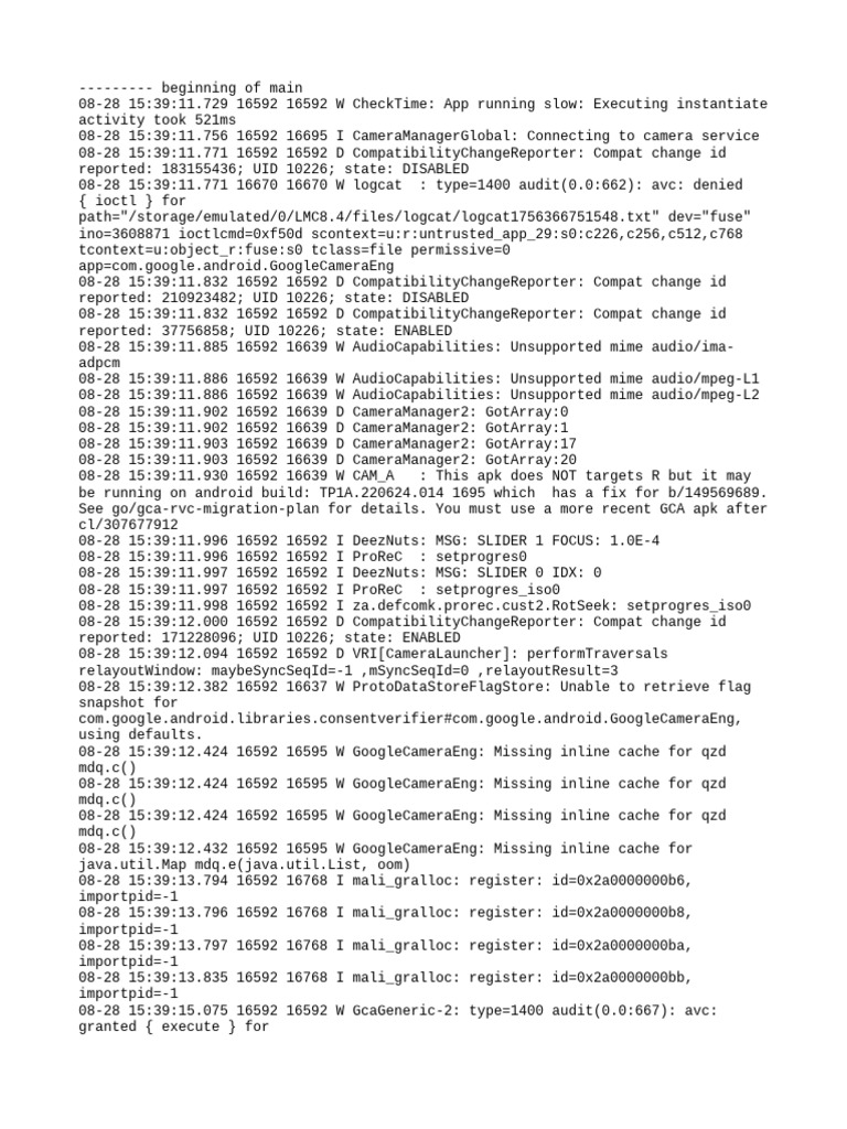 Log Cat 1756366751548 | PDF | Java (Programming Language) | Operating ...
