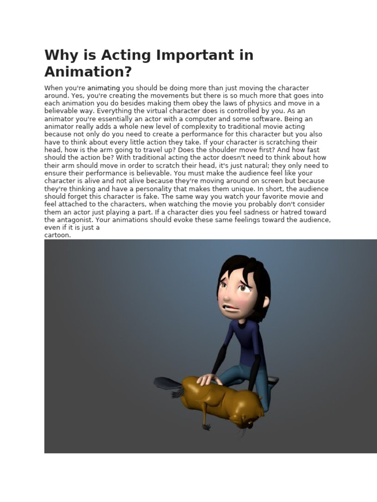 Importance of Acting in Animation | PDF | Animation