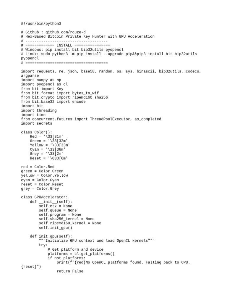 BTC Hex Hunter | PDF | Graphics Processing Unit | Computer Architecture