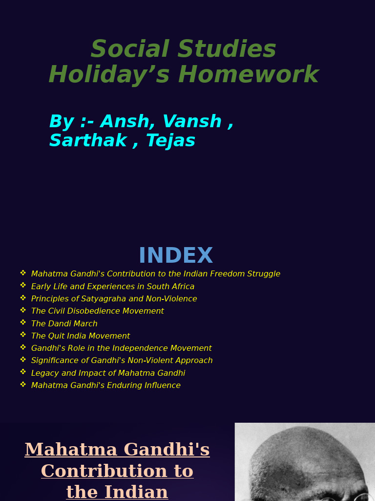 Gandhi's Role in India's Freedom Struggle | PDF | Mahatma Gandhi ...